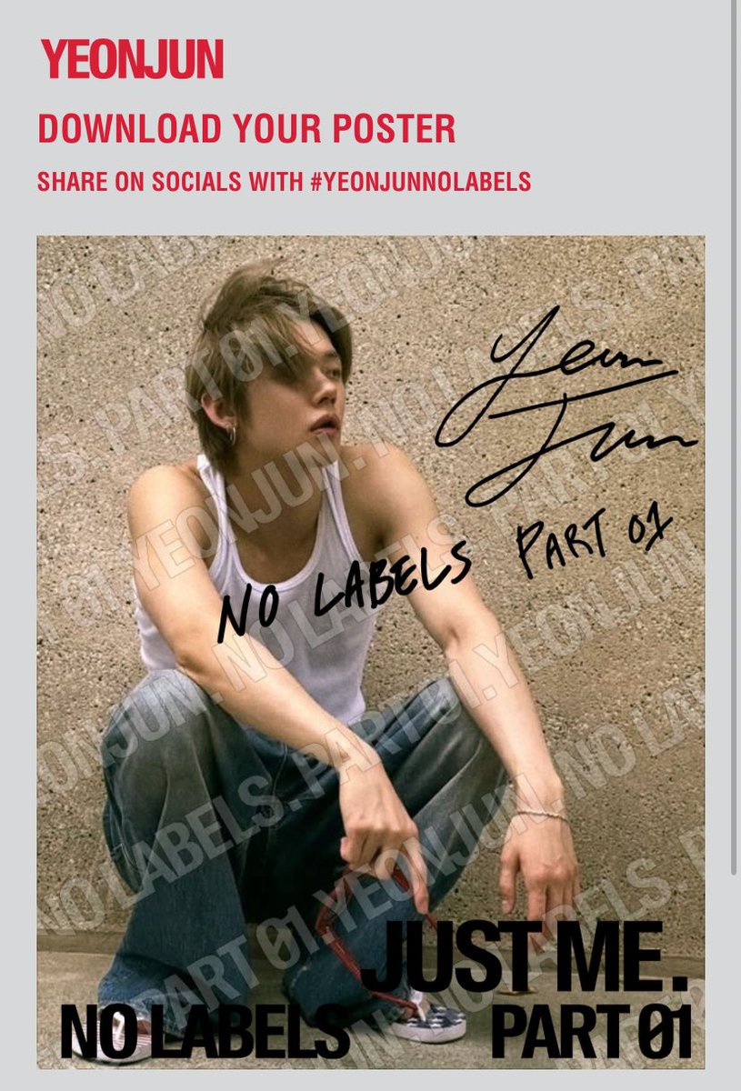 PRESAVE AND YOU CAN MAKE YOUR OWN POSTER. #YEONJUNNOLABELS

yeonjun.lnk.to/NOLABELS_PART0…