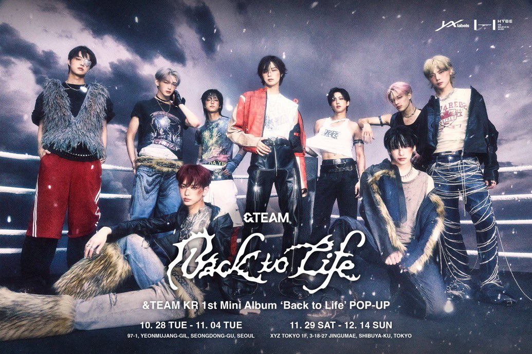 &TEAM KR 1st Mini Album 'Back to Life' POP-UPスケジュール公開