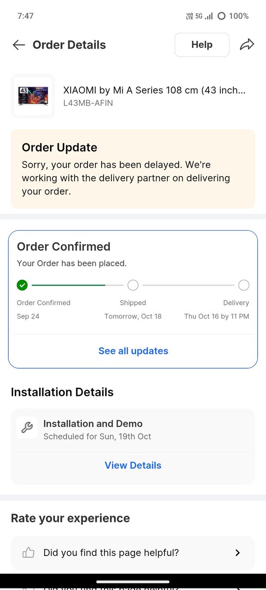 SHADABPATHAN95's tweet photo. You are not able to understand dear Flipkart, you are considering the customer as fool and forcing him to go to consumer court. I want the order shipped or the payment returned to my card. Take action against the seller as soon as possible. @_Kalyan_K @mnreindia @rajneeeshkumar https://t.co/AlUBWca0ot