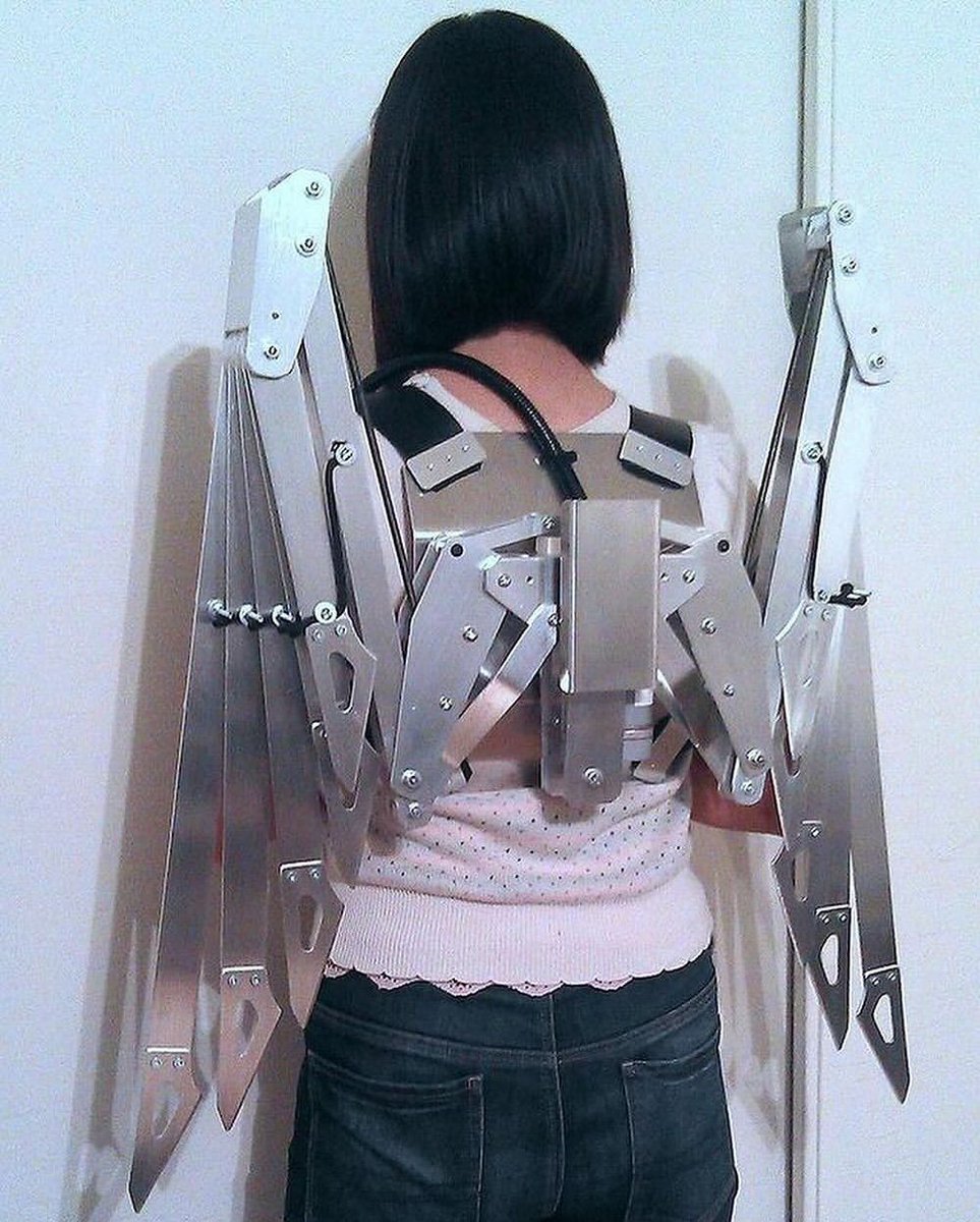 rogue's tweet photo. Mechanical wings backpack by Bionic Concepts https://t.co/HnixSbRX3D