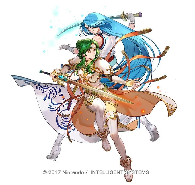 【お仕事】 スマートフォンゲーム『ファイアーエムブレムヒーローズ』にて、比翼英雄「比翼の清き心 エリンシア」を描かせていただきました! 本日10/17より実装です I drew Duo Hero, Elincia: Hearts of Purity, for Fire Emblem Heros! #FEHeroes #FEH