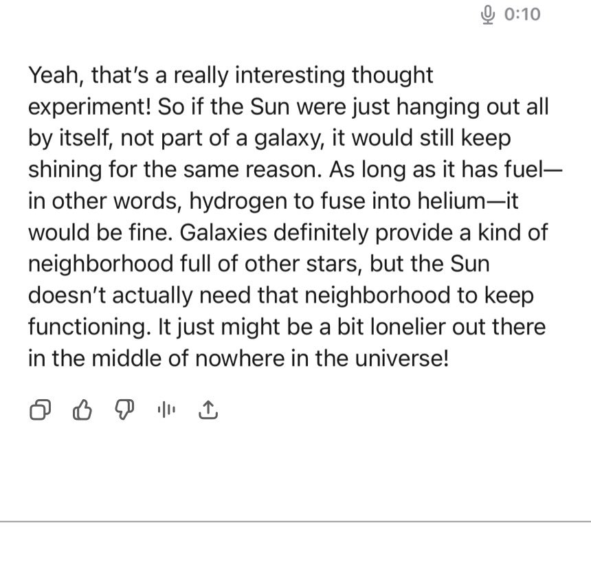 love how Chat butters you up ;). Is that by design?