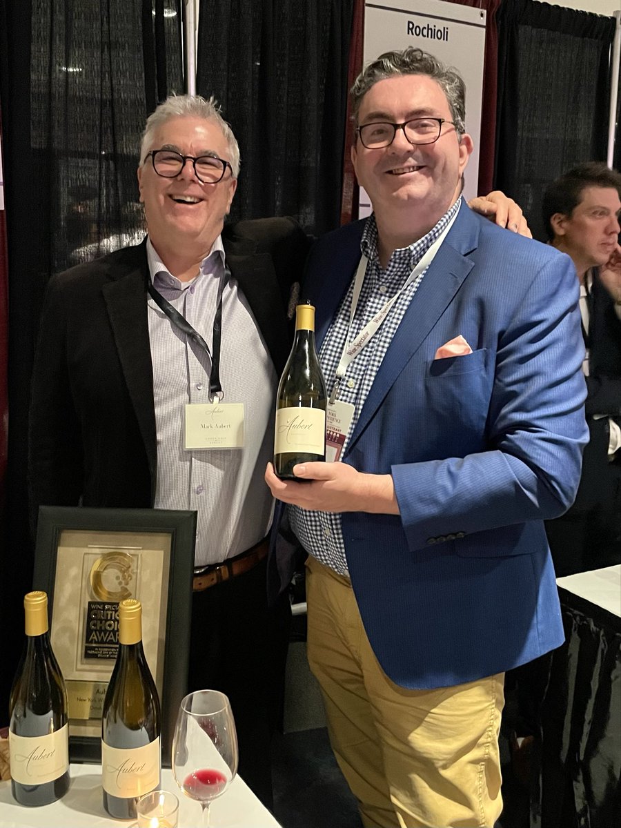 Great to catch up with Mark Aubert - a genius wine maker - to talk about wine and whisky over a glass of his superb Aubert Chardonnay Sonoma Coast CIX2023 <a href="/WineSpectator/">Wine Spectator</a> #NYWE2025