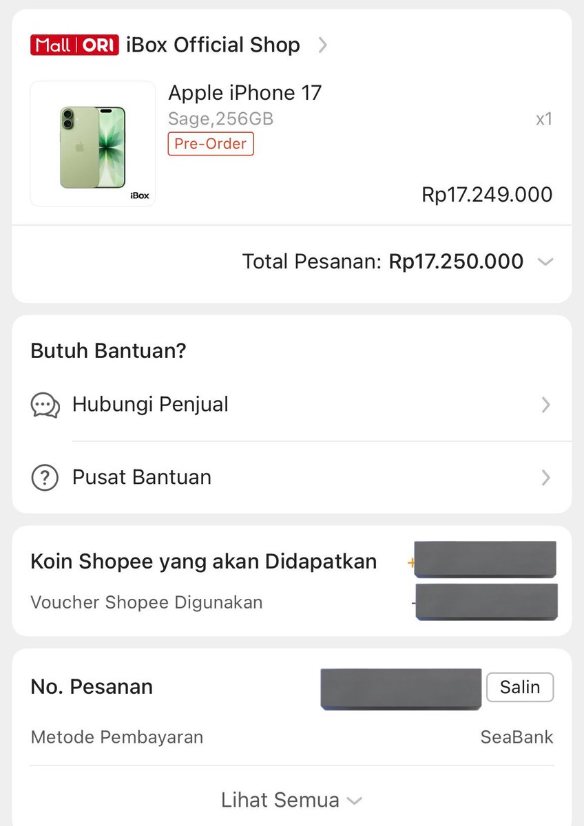 Hanyfaah_'s tweet photo. Siapa gak sabar tunggu PO Iphone 17 Ibox dikirim di Shopee? 🤚🏻 https://t.co/84dKrs0klC