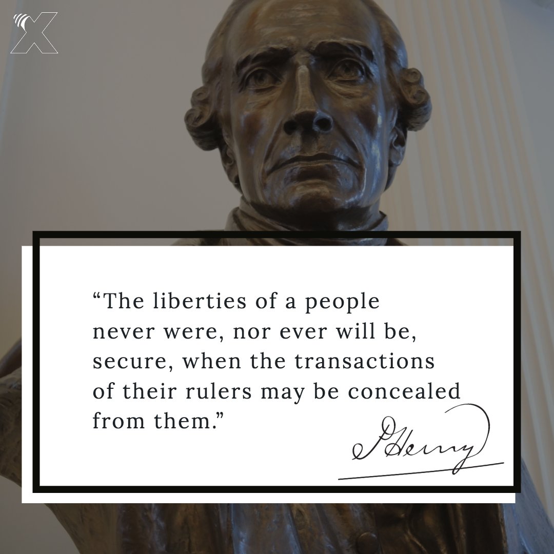 🕵️‍♂️ Secret Government Is Tyranny

If rulers can hide what they do,
liberty doesn't stand a chance

No transparency
No accountability =
No freedom

Patrick Henry saw it coming