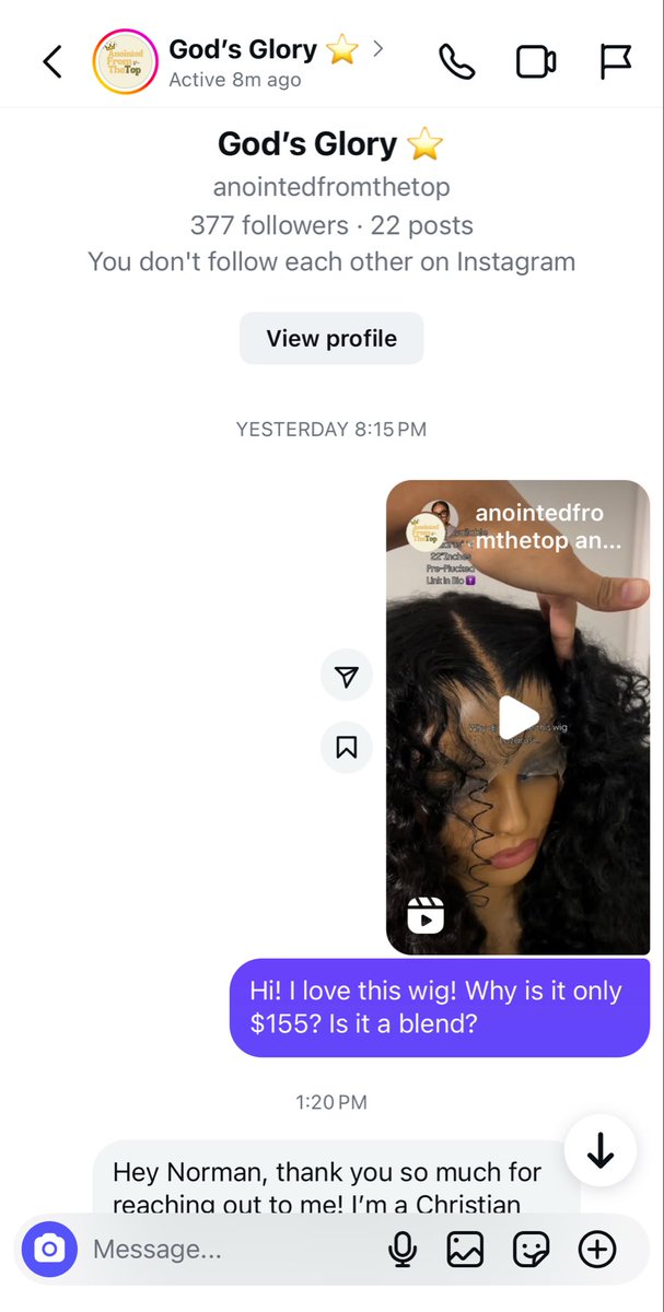 Norman_Freeman_'s tweet image. Chile- I cant purchase a wig because I’m gay?!?