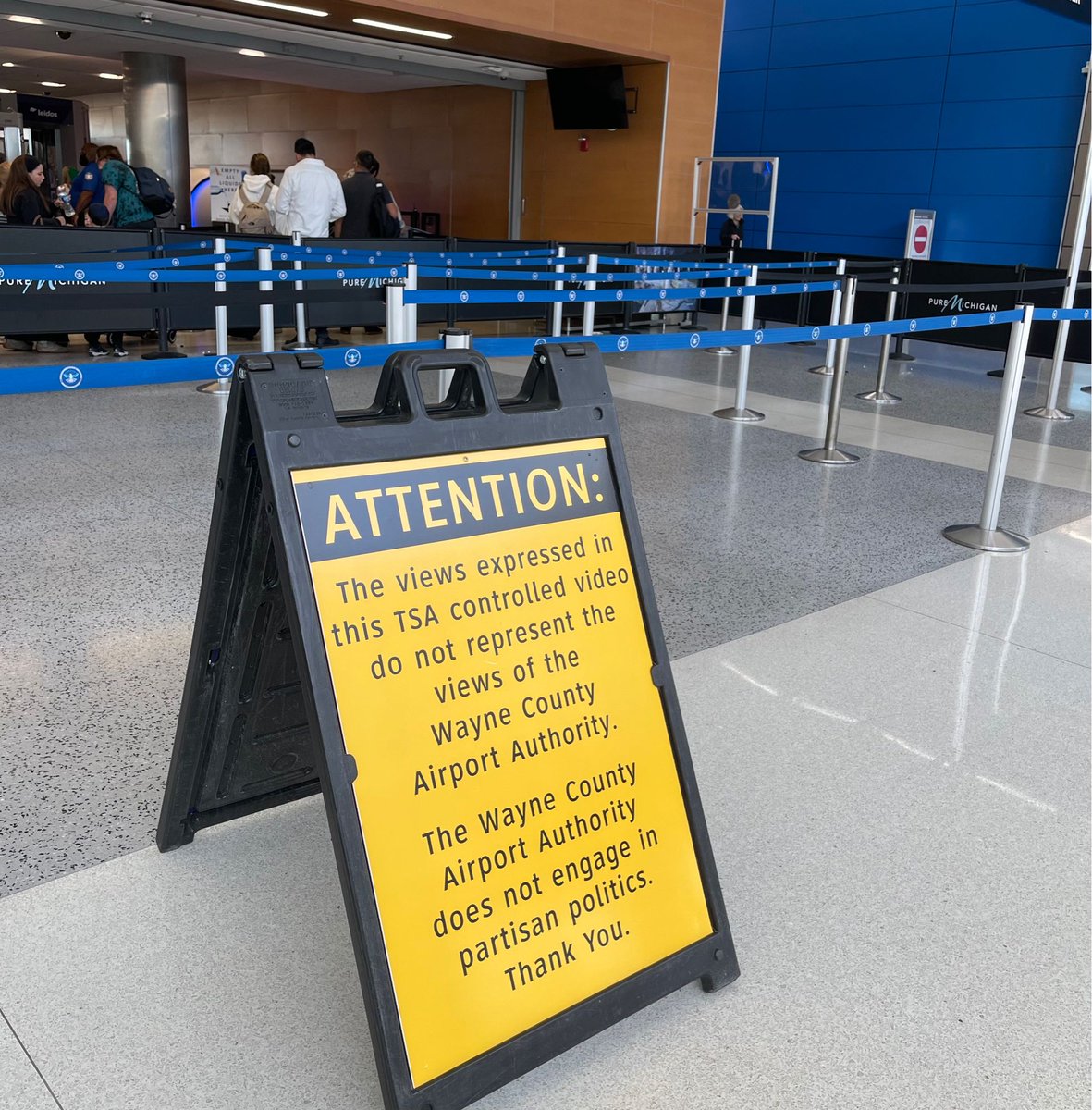 Today at Detroit Metro Airport.