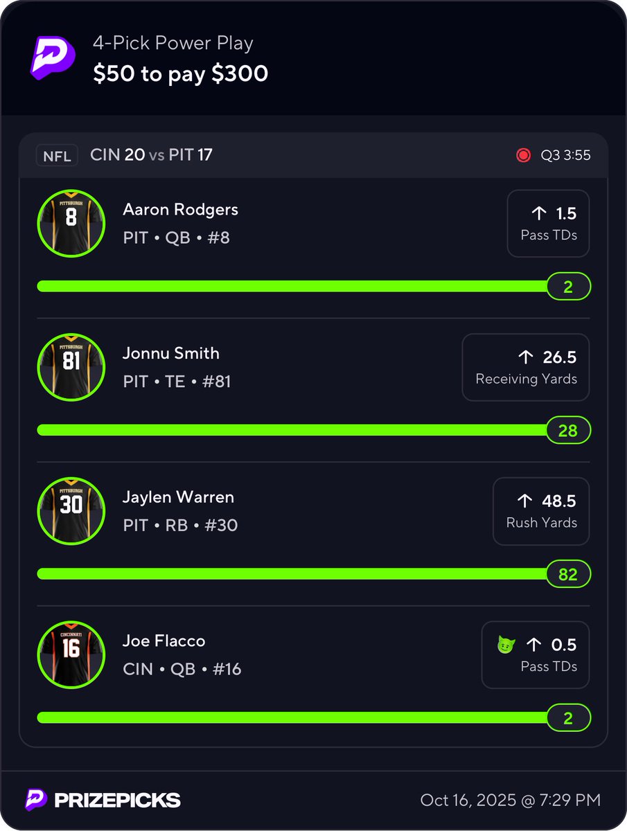 BOOM🔥 4x power play ftw

#prizepickswinning #NFL #sportsbettingpicks #NFLBets