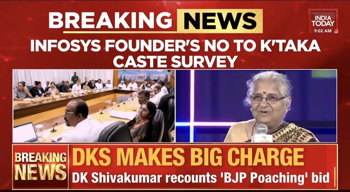 Capitalist and Sanatani thief Narayan Krishnamurthy refused to provide information about his property in the survey being conducted by the Karnataka government. Details could reveal many secrets of black money earnings.