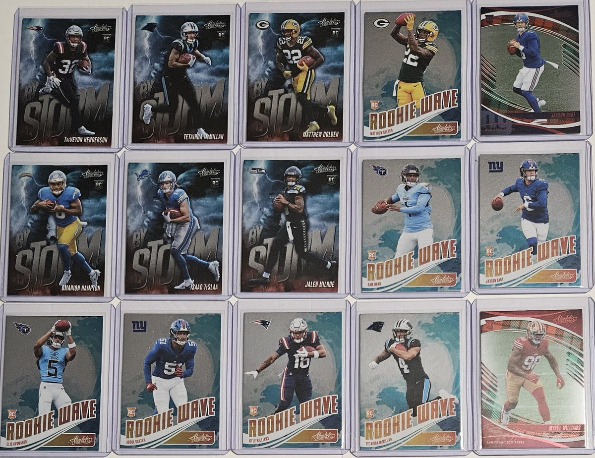 #Hits from the 2025 #Panini #Absolute #Football #Countdown #Calendar #PYT + #Random #Team #Break 

#TBBCrew #NFL #TBBReposts #TBBBreakCredit #tradingcards #thehobby