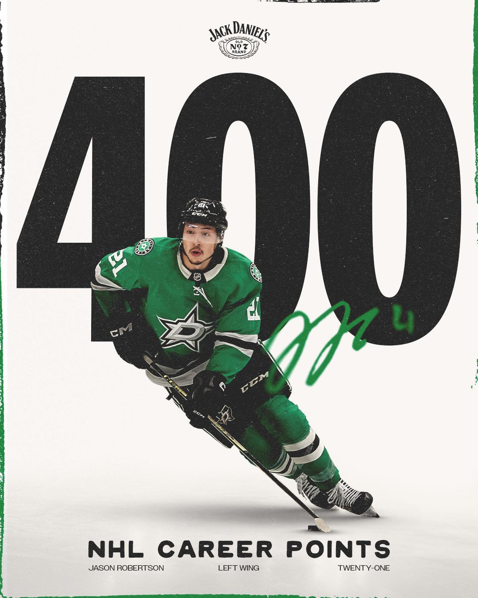 DallasStars's tweet photo. The newest member of the 400 club 🤖 https://t.co/ieipcYOjJG