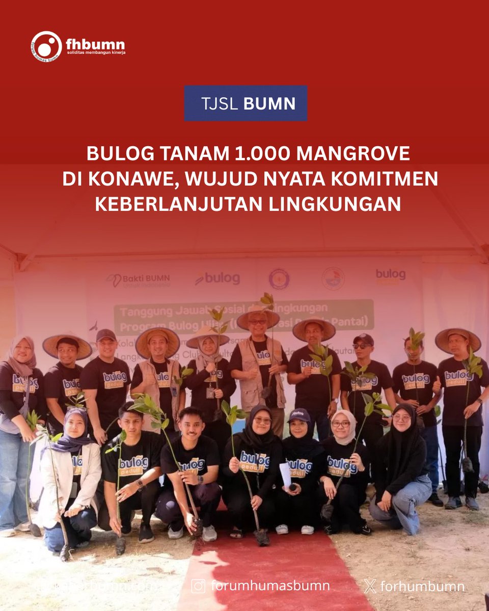 ForHumBUMN's tweet image. Aksi ini merupakan bagian dari program BULOG Peduli Hijau, yang berfokus pada konservasi hijauan pesisir dan mendukung Tujuan Pembangunan Berkelanjutan (TPB) ke-14: Ekosistem Lautan. Kegiatan ini terselenggara berkat kolaborasi antara BULOG dan Langkoe Diving Club (LDC).