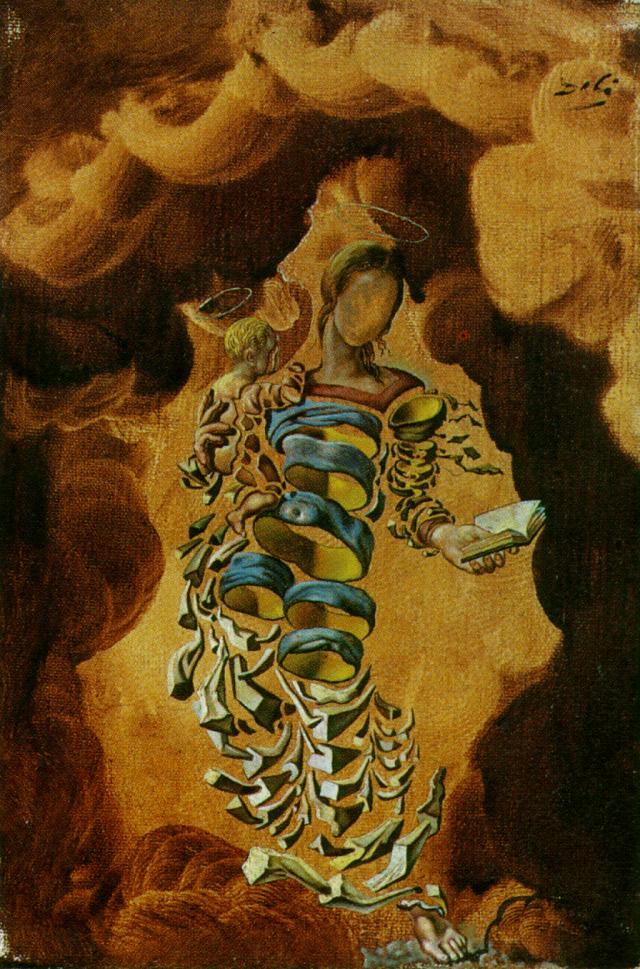artist_dali's tweet image. Madonna in Particles, 1952 #artbots #dali