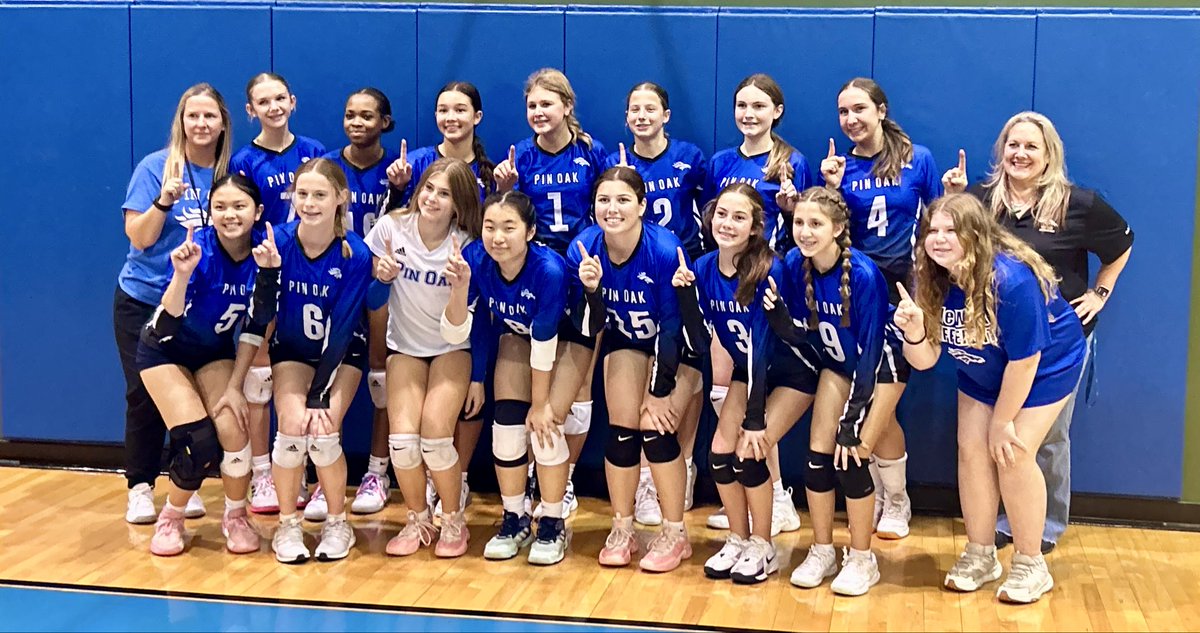 🏐 UNSTOPPABLE. UNDEFEATED. UNREAL. 🏆

The Pin Oak Chargers 8th Grade Volleyball Team just clinched their 4th straight District Championship without dropping a match! 🔥

That’s FOUR YEARS of total domination. Let’s hear it for the CHARGER CHAMPIONS 💙🩶🤍
#WeArePinOak