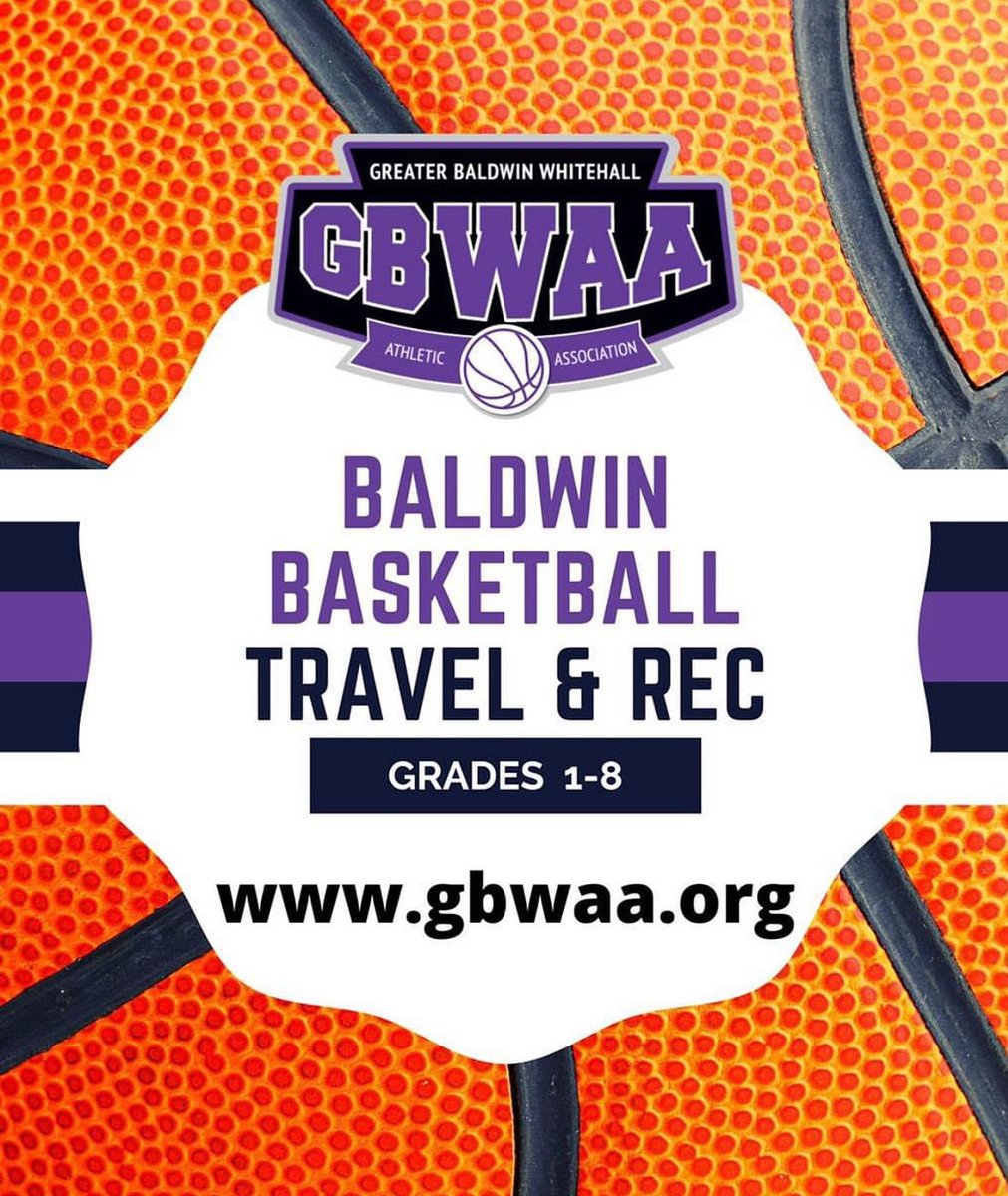 **CLOSES OCTOBER 18th!!**
🏀 Basketball registration🏀 
Sign up at: GBWAA.org