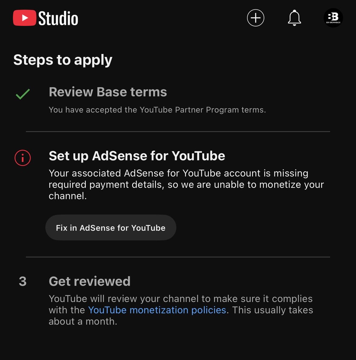 VegasBen's tweet photo. @TeamYouTube I’ve exhausted all message boards and help options. I’m trying to connect my AdSense account to YouTube. Is it possible that YouTube is trying to associate a different Adsense account to my YouTube account? https://t.co/8SRZDoWsKP