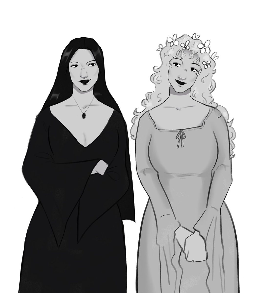 notdayle's tweet image. I hope in Wednesday season 3 ophelia is just Catherine Zeta-Jones in a different wig