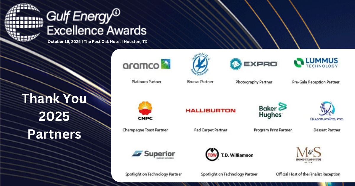 HydrocarbonProc's tweet image. ✨ What a night! Congratulations to all the winners and finalists at the Gulf Energy Excellence Awards.
Thank you to our Partners for supporting excellence across the energy sector.
e2awards.com