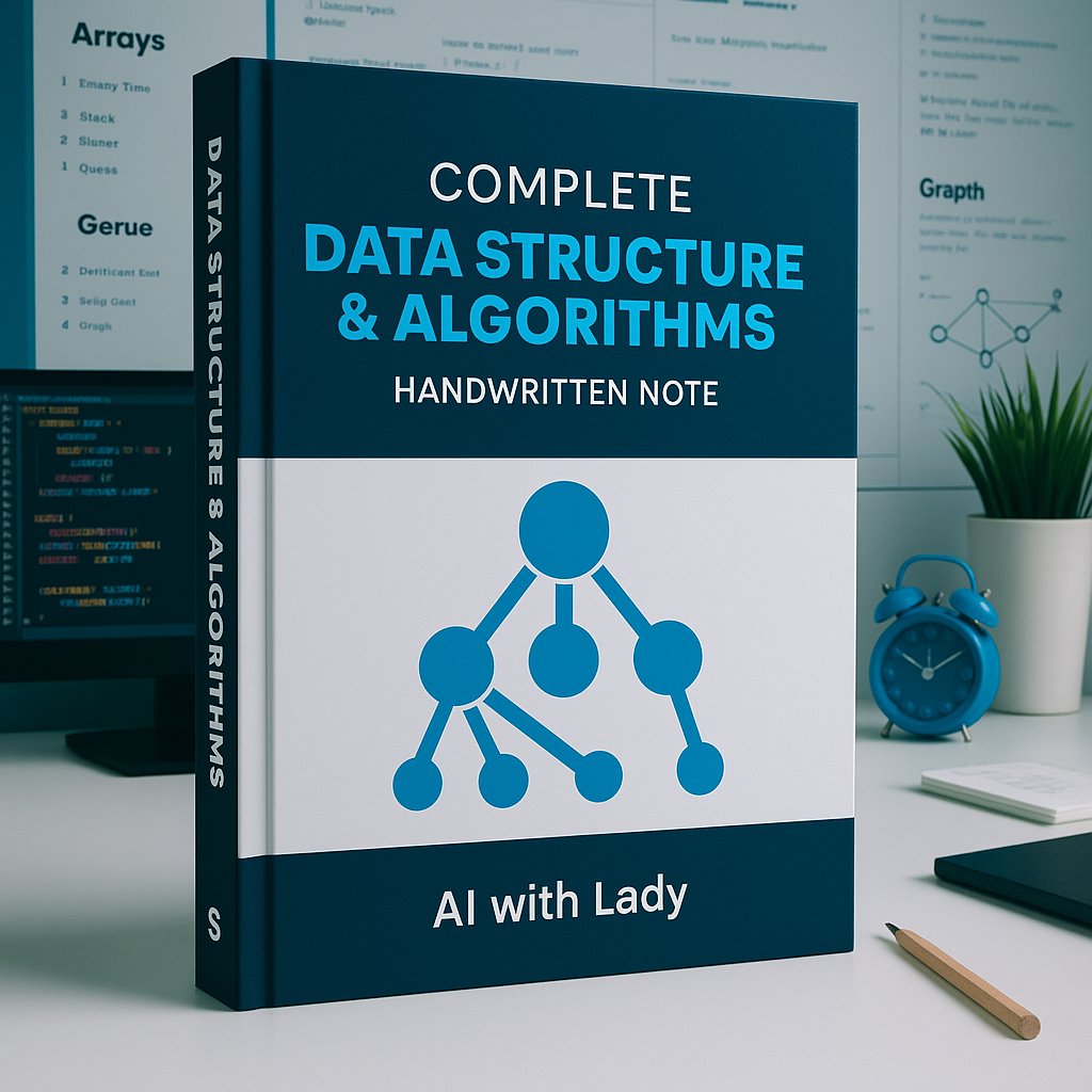 aiwithlady's tweet image. DSA is the most important for anyone learning programming
But not easy to master.
I made a complete Data Structure and algorithms Handwritten Note. ( Worth $45)
But, for 24 hours, It's 100% FREE.
To get it, just:
→ Like & Retweet
→ Reply "DSA"
→ Follow me (so I can DM)
