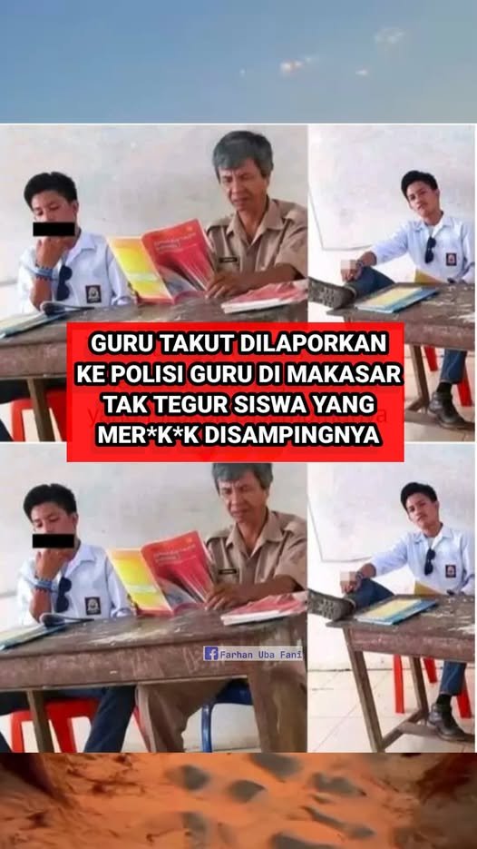Bagaimana menurut teman-teman...?

Viral Guru di Makassar Kini jadi sorotan setelah foto siswanya yang santai merokok di sebelahnya beredar luas di media sosial.

Guru tersebut, Ambo (51), akhirnya dipanggil ke Dinas Pendidikan Makassar untuk dimintai keterangan.