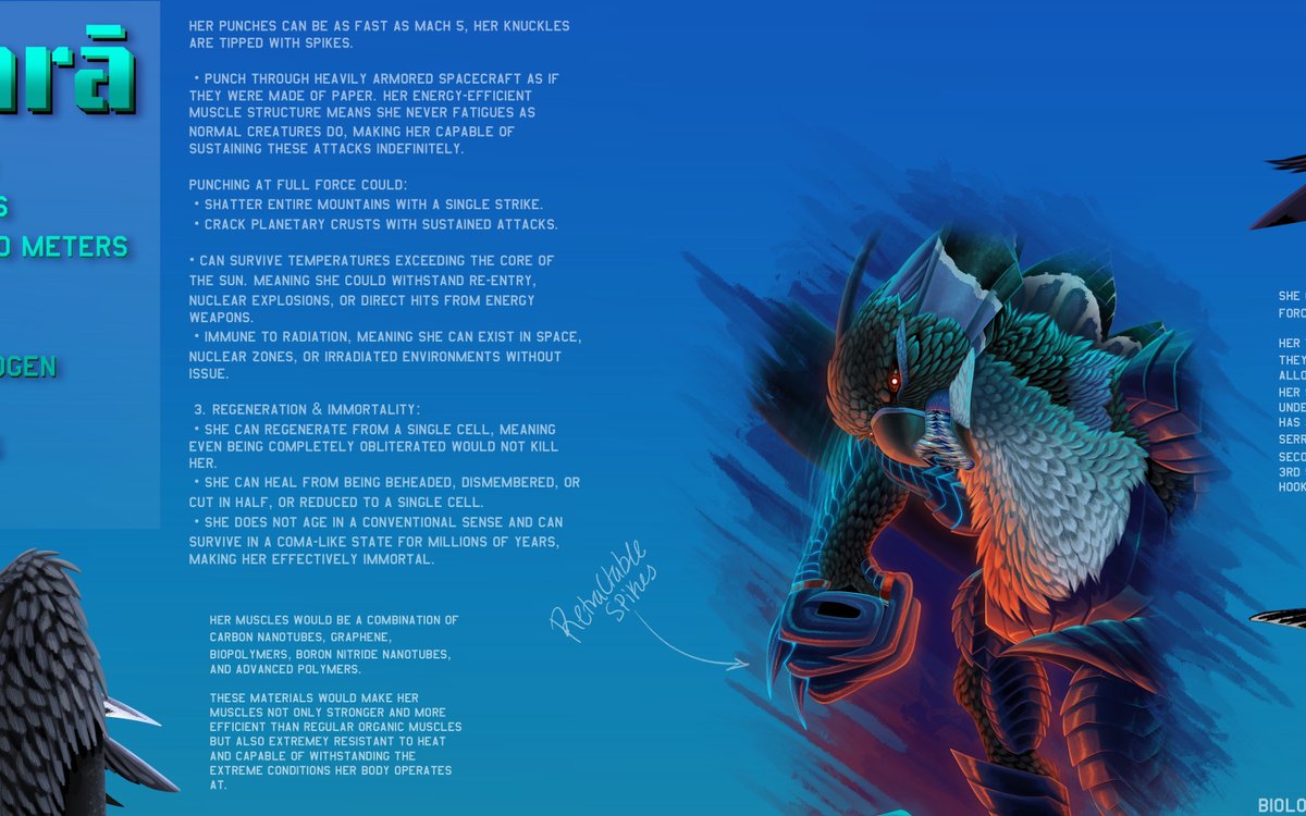 TsukitakaLord's tweet photo. finished Kyzèň’thrā’s ref sheet!
I finally finished this long ass art project, I know that the algorithm is going to bury this before anyone actually sees it.

#alienoc #alien #art #worldbuilding #creaturedesign #designs #kaiju #monster #androgynous https://t.co/2twcubR5jn