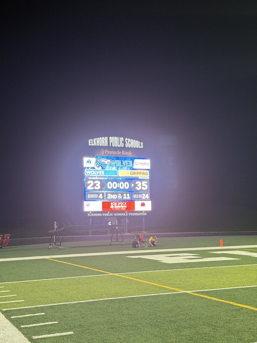That’s a wrap! #6 Gretna East comes in to Antler Stadium and upsets #5 Elkhorn North with a final score of 35-23 .

Gretna East will face cross-town rival Gretna to close out the regular season.

Elkhorn North will host #4 Bennington for their finale.