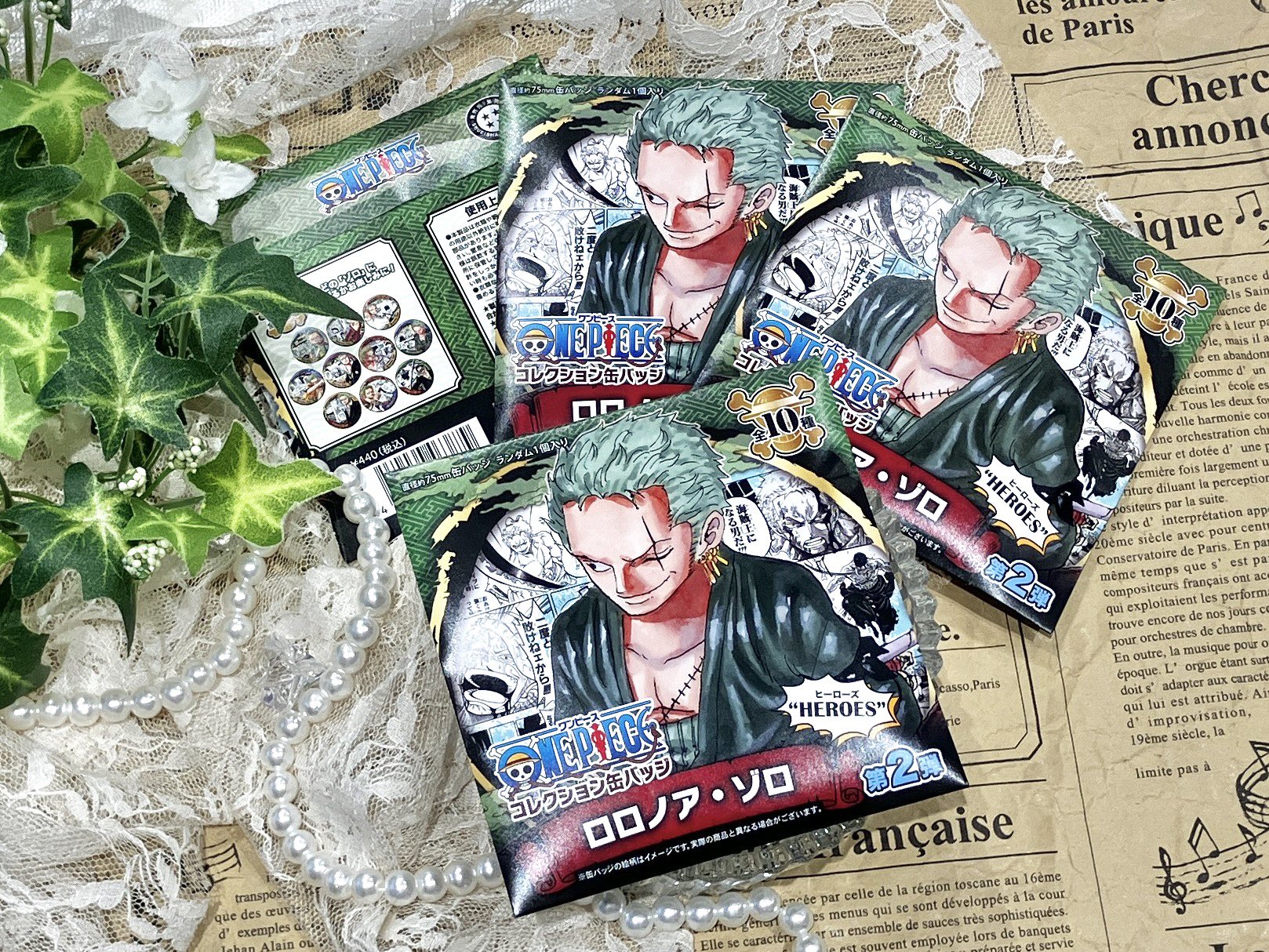 ワンピース ロロノア・ゾロ 缶バッジ 40個 ONE PIECE』コレクション缶