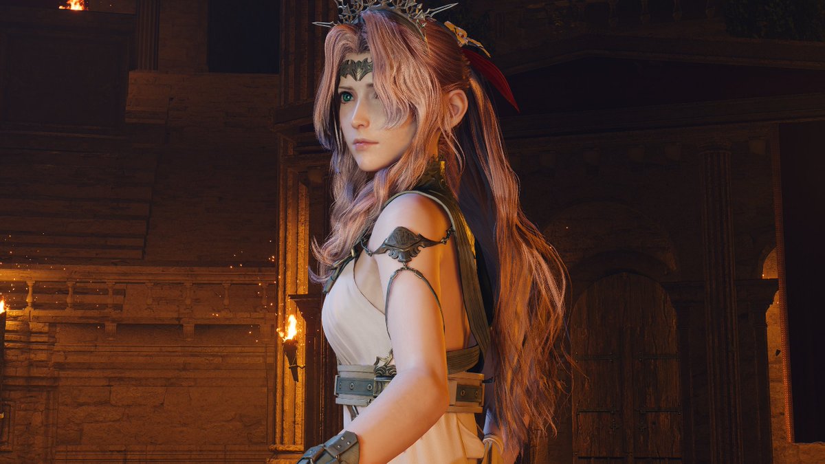 VxSapphire's tweet image. Standard Aerith in various hairstyles WIP