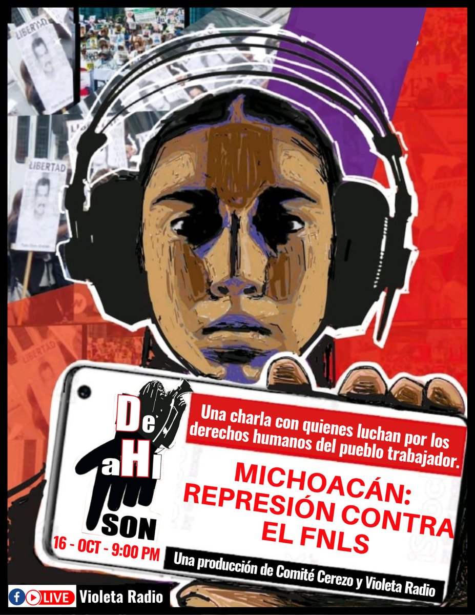 Comité Cerezo México (@comitecerezo) on Twitter photo #EnVivo x #VioletaRadio
#DeaHíson #191: Michoacán, represión contra el FNLS
Una charla con quienes luchan por los #DerechosHumanos del pueblo trabajador
"Defender #Pa1estina es defender a la humanidad"
facebook.com/10006414657748… #EnVivo x #VioletaRadio
#DeaHíson #191: Michoacán, represión contra el FNLS
Una charla con quienes luchan por los #DerechosHumanos del pueblo trabajador
"Defender #Pa1estina es defender a la humanidad"
facebook.com/10006414657748…