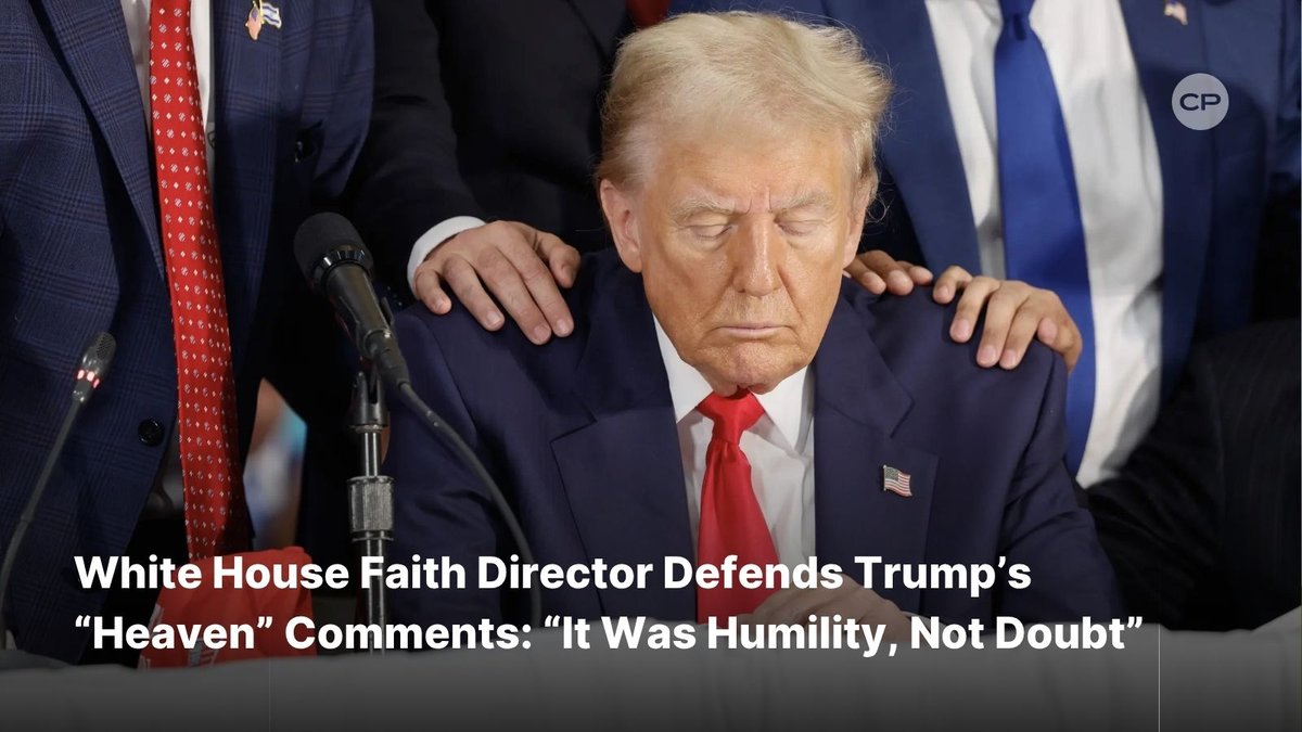 ChristianPost's tweet image. “He welcomes prayer on-camera or off—it’s who he is.”  
#TrumpFaith #FaithAndHumility #ChristianLeadership #HeavenComment #PrayerInPolitics  
🔗 dlvr.it/TNk8n8