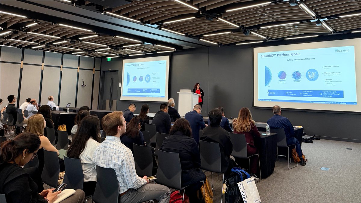 At #EXODUSSymposium2025, Dr. Mafalda Cacciottolo (Capricor Therapeutics) showcased advances in #StealthX™-engineered #ExtracellularVesicles (aM-EVs) for muscle-targeted delivery, enabling precise nucleic acid and protein transport for next-gen muscle therapies. 💪
#EVResearch