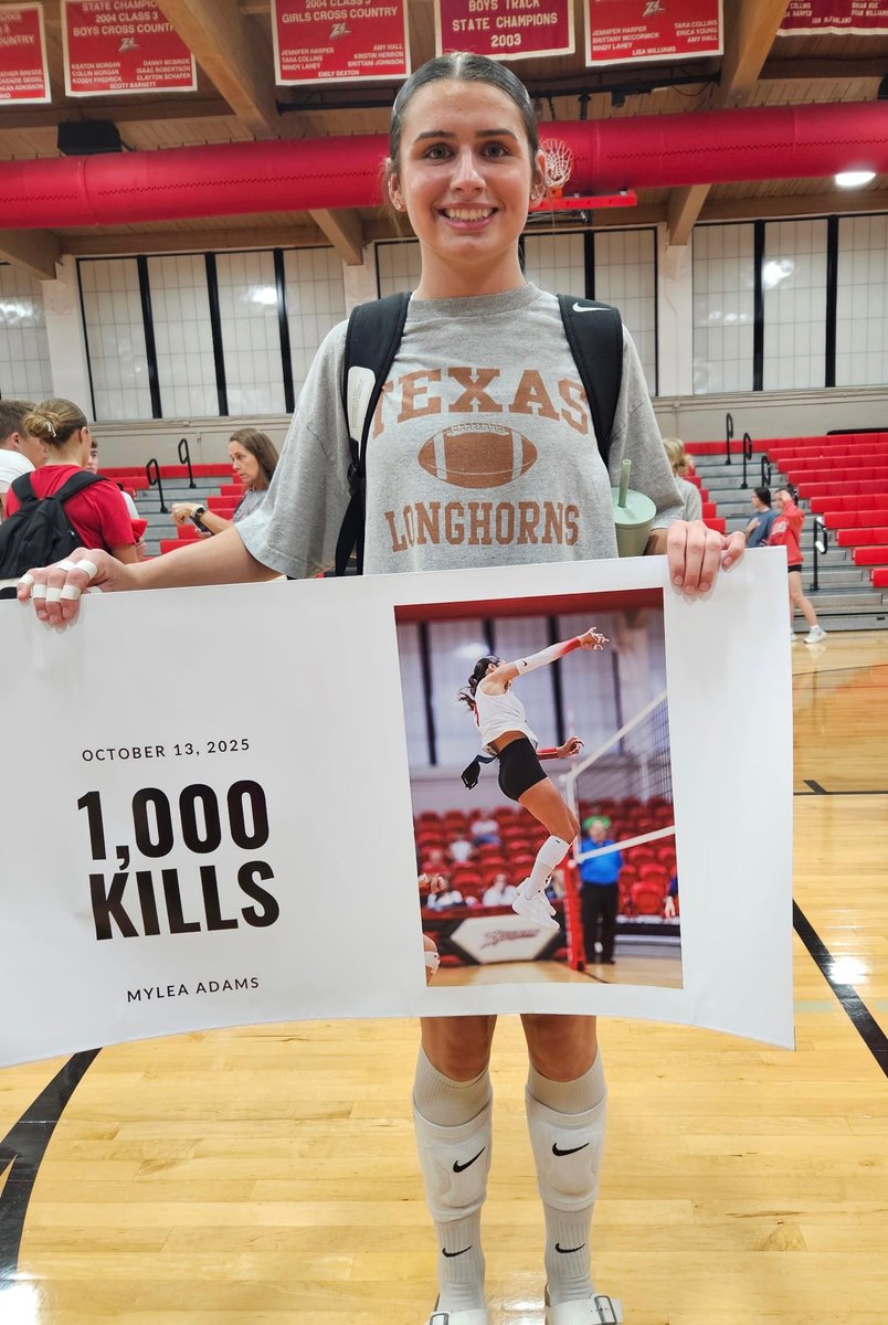 ZizzerVball's tweet photo. Congratulations to Mylea Adams for 1,000 kills!! Mylea also surpassed 200 blocks last week! These are huge career milestones and we are so proud of you!!! Let’s keep it going! ⚡️❤️ https://t.co/8IalqK8C4c