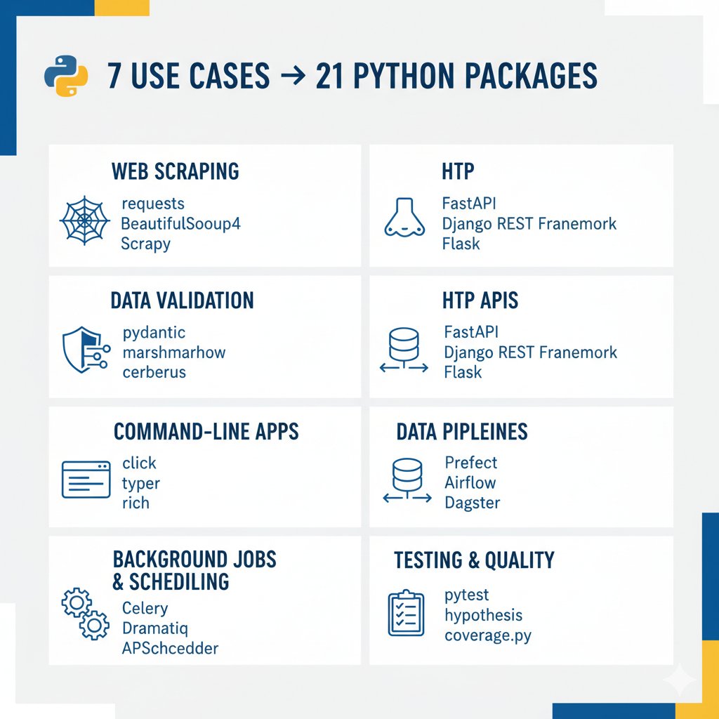 _jaydeepkarale's tweet image. The battle tested Python toolkit you need to know
1. Web Scraping
requests, BeautifulSoup4, Scrapy
2. Data Validation
pydantic , marshmallow, cerberus
3. Command-line Apps
click, typer, rich
4. Background Jobs & Scheduling
Celery, Dramatiq, APScheduler
5. HTTP APIs…