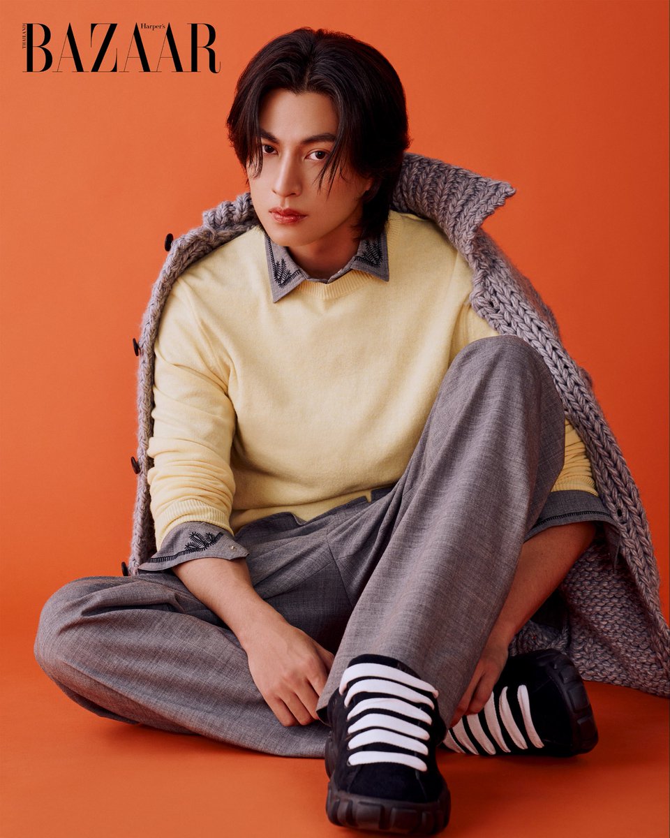 bazaarthailand's tweet photo. #BAZAARDigital “ผมก็ไม่ใช่คนที่เก่งไปทุกเรื่องหรือว่าทำได้ไปหมดซะทุกเรื่อง ยังมีอีกหลายมุมที่อยากจะลองทำ อยากเห็นภาพตัวเองว่า ถ้าเกิดเราทำสิ่งนี้ได้ ภาพวันนั้นจะเป็นยังไง” 

#OnitsukaTiger 
#OnitsukaTigerTH
#GulfKanawut #BaifernPimchanok
#BAZAARThailand https://t.co/sGpOtwXJWU