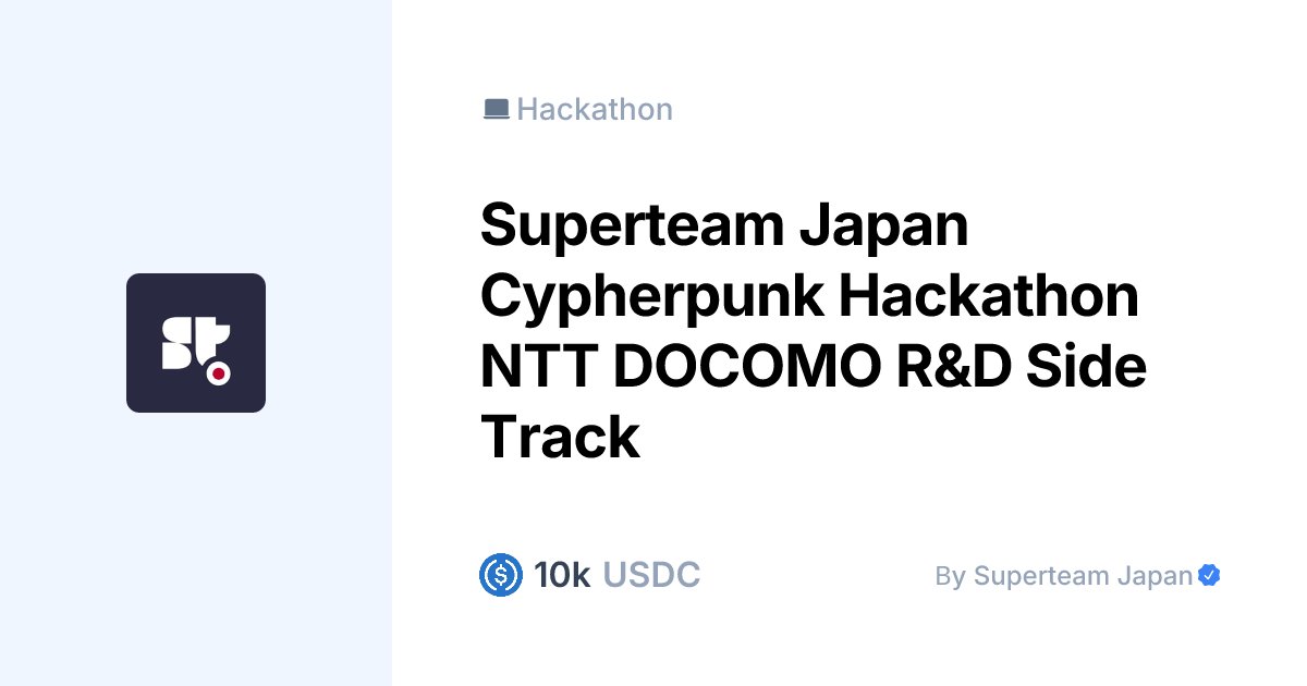 Superteam Japan tweet media