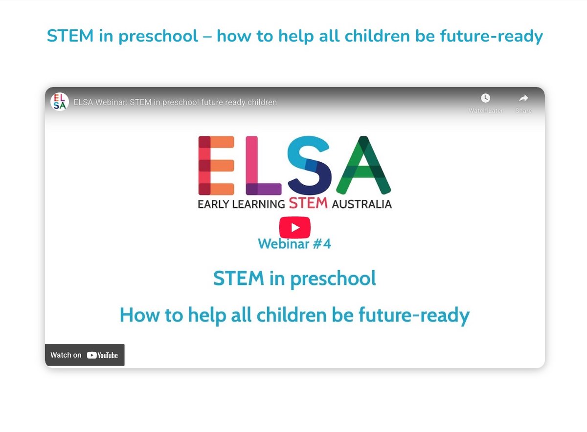 Early Learning STEM Australia (ELSA) tweet media