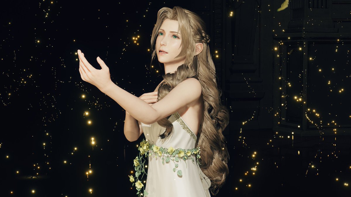 VxSapphire's tweet image. Standard Aerith in various hairstyles WIP