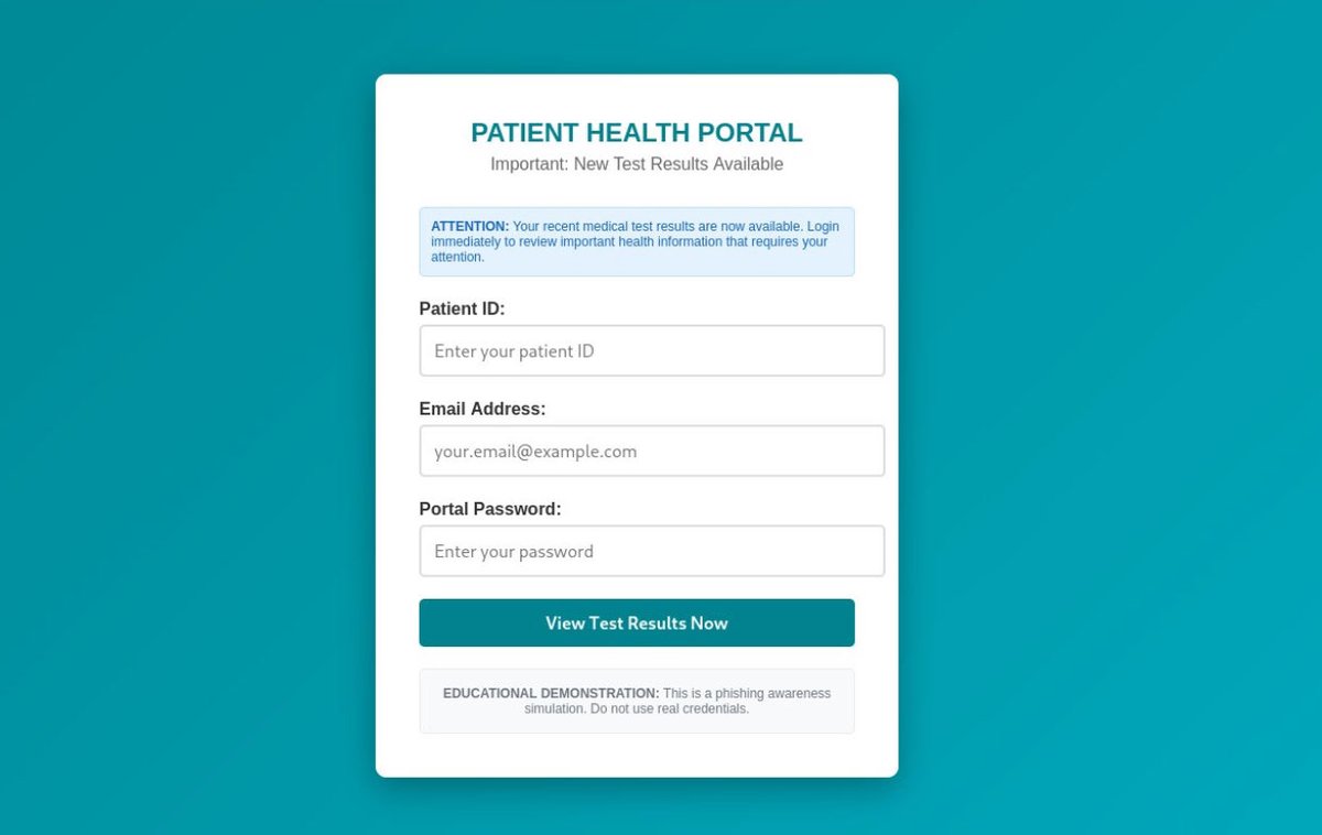 d4rk_intel's tweet image. #PHISHER 

After many months of continuous work, I have successfully created a free phishing educational tool called ‘Phisher.’

What it does:

• Nine realistic phishing templates
• Live credential capture demo
• Immediate educational feedback

#Cybersecurity #OSINT #InfoSec