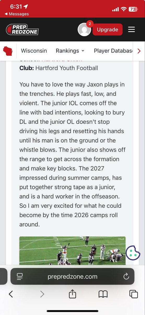 Thank you <a href="/PrepRedzoneWI/">Prep Redzone Wisconsin</a> for the write up! I’m looking forward to finishing this season off well and getting back to training this winter to have a great camp season and senior season
<a href="/OLMafia/">OL MAFIA</a> <a href="/OJW_Scouting/">PrepRedzone Oliver</a> <a href="/MJ_NFLDraft/">Mark Johnson</a> <a href="/Coach_Redders/">John Redders</a> <a href="/PaulShelsta/">Paul Shelsta</a> <a href="/VanceVice/">Coach Vance Vice</a> <a href="/Nrenna/">Neal Renna</a> <a href="/TravisBOUND/">Travis Wilson</a>