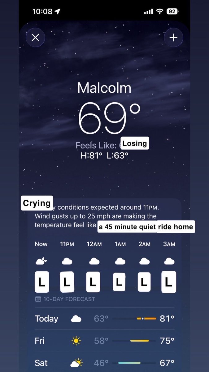 Updated weather report from Malcom, NE 🚨