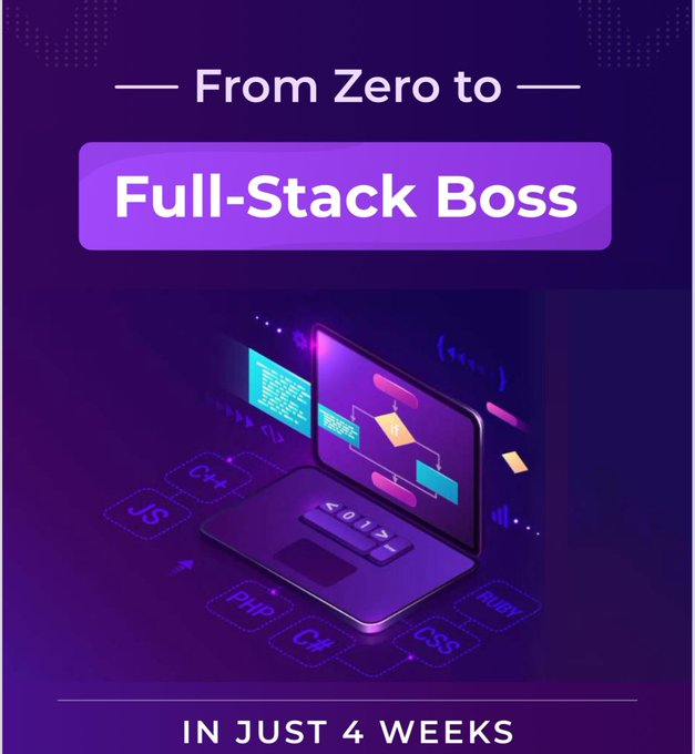 Ai_here202's tweet image. Become a full-stack Developer in 4 weeks 🧑💻

This PDF Includes:

✅ HTML
✅ CSS
✅ JavaScript
✅ React
✅ Node and Express
✅ MongoDB
✅ Font-end to Back-end Integration
✅ Deployment
✅ Testing
✅ Personal Project

To get it:

- Like, Retweet and Follow
- Reply &quot;Dev&quot;
