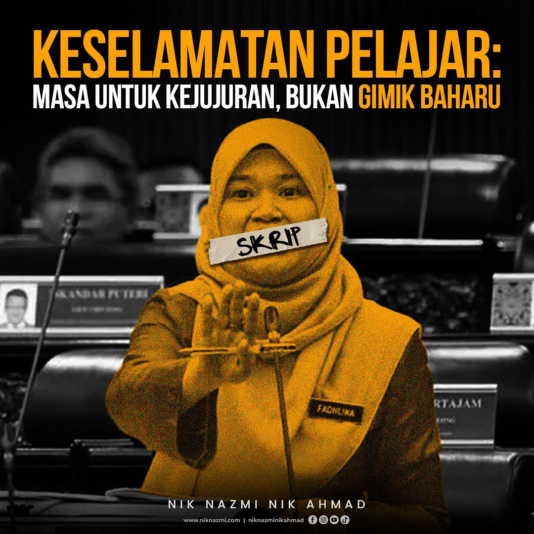 KESELAMATAN PELAJAR: MASA UNTUK KEJUJURAN, BUKAN GIMIK BAHARU

Isu keselamatan dan kesejahteraan pelajar kembali menjadi perhatian umum. Ibu bapa di seluruh negara gusar bukan hanya kerana insiden buli atau jenayah di sekolah, tetapi kerana persoalan yang lebih mendasar: apa yang