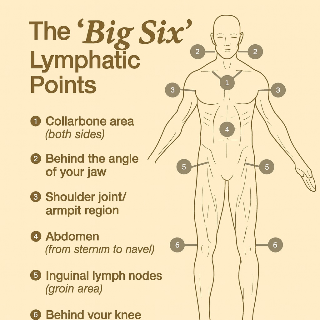Lymphatic drainage is one of the most powerful practices for vitality

- Eliminates environmental toxins
- Flushes out cellular waste
- Supports liver and kidney function
- Enhances nutrient &amp; oxygen delivery to cells
- Improves circulation
- Activates parasympathetic nervous