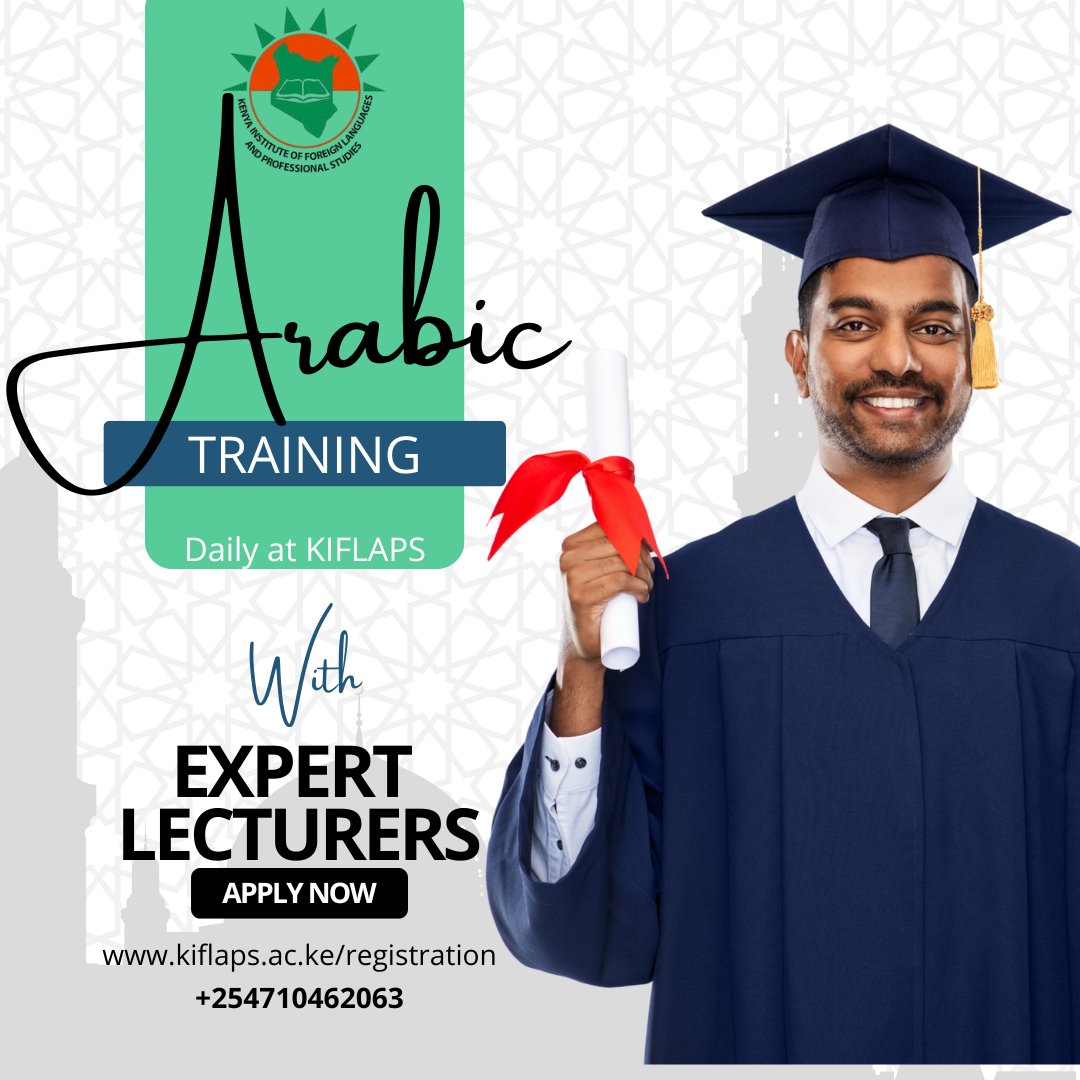 kiflapstudies's tweet image. Learn Arabic with expert lecturers at KIFLAPS! 🌍
Daily classes • Physical &amp;amp; Online
Register 👉 kiflaps.ac.ke/registration

📞 +254 710 462 063
#LearnArabic #KIFLAPS #LanguageTraining Raila Bondo