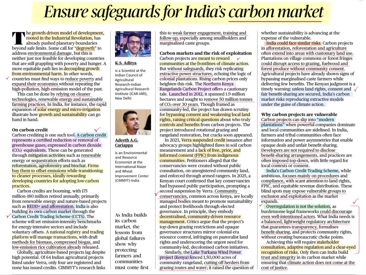 #upsc
#Currentaffairs
 #Carboncredit 
#ClimateAction 
#Environment