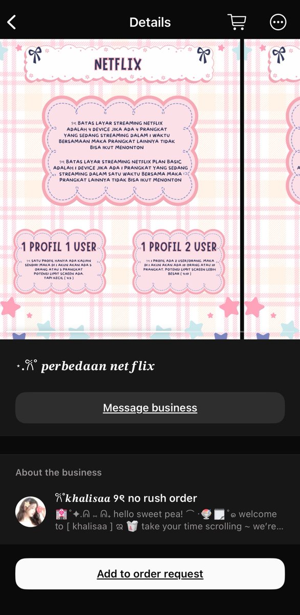 ‼️SCAMMER NETFLIX SPOTIFY VIU‼️
Guys sesama BA barangkali ada yang kenal sama profil seller ini, tolong drop akun X nya please🙏🏻

Pls kalo nemu seller terus di WA bisnis profilnya ke gini jangan dibeli ya, penipu😣

085805027758
089526550380
#zonauang #zonaba #zonajajan #zonaBU