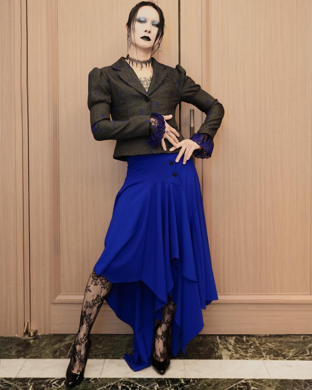 ミコタヒチ アシメトリースカート mico tahiti MICO COULIER スカート リバーシブルタフタドットスカート