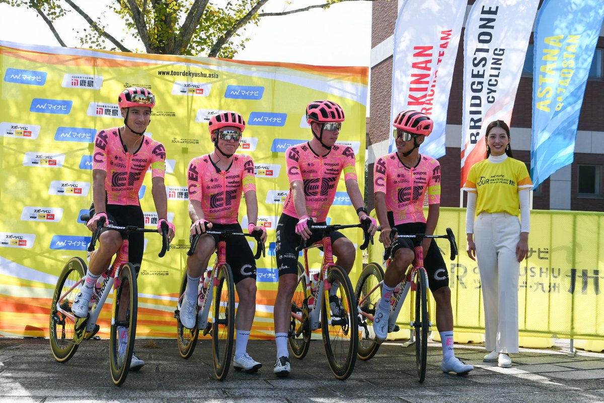 kyaskode's tweet photo. @CannondaleJapan 昨年、ツールド九州で見たEFの選手達、めちゃくちゃカッコよかったです✨！ https://t.co/Qo1oXnKXNG