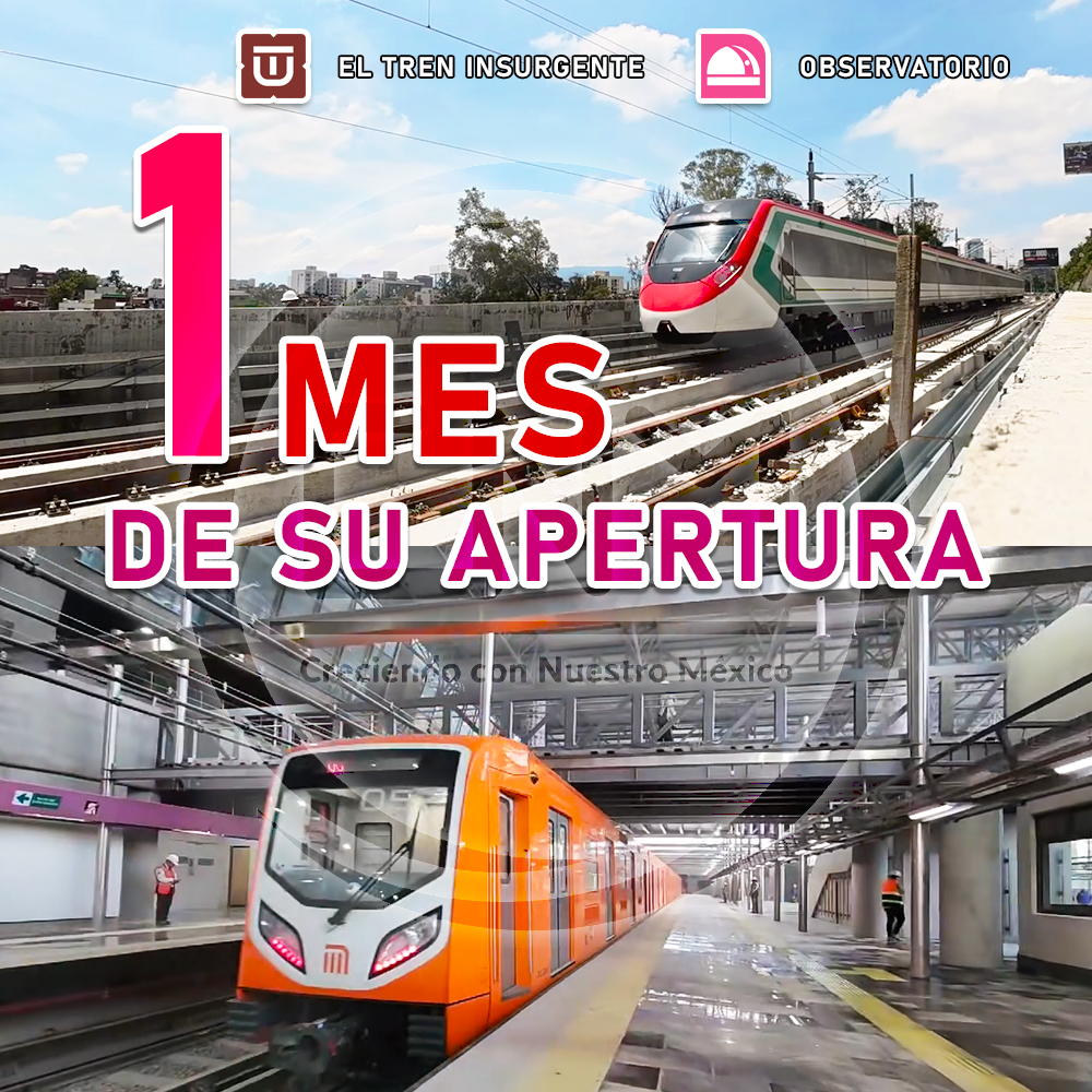 Ver video: youtu.be/CXwoxAepjhc
🔥¡Entérate!🔥
⭐Avanzan las pruebas para su próxima apertura del Tren El Insurgente y el metro de la Línea 1 hasta Observatorio que se encuentra a un mes de su apertura en la CDMX.