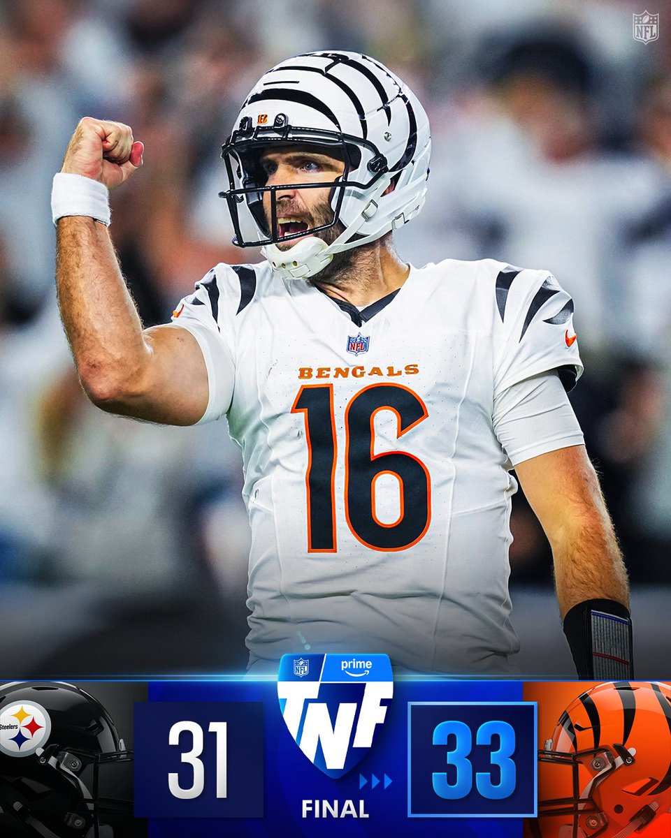FINAL: Flacco gets his first win with the @Bengals. 